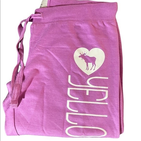 Vintage Girl Yellowstone Moose Joggers Sweatpants. Draw String Pink. Size Small - Picture 3 of 5